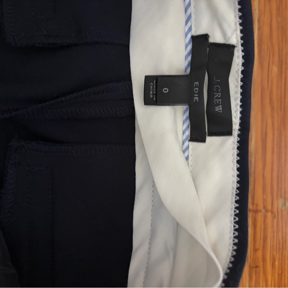 J. Crew Edie Navy Trousers - Picture 2 of 3